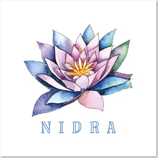 Nidra Yoga Lotus Flower Posters and Art